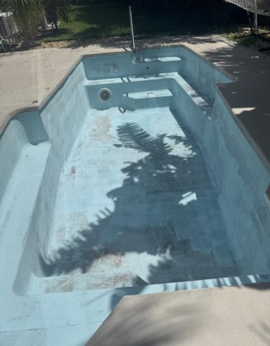 Fiberglass Pool Before